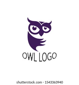 Owl bird illustration logo template vector icon Creative