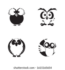 owl bird illustration logo template vector icon