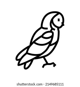 owl bird line icon vector. owl bird sign. isolated contour symbol black illustration