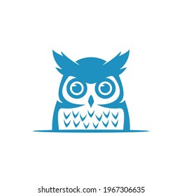 owl bird logo design vector