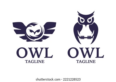 Owl bird logo, education owl, wise owl logo design