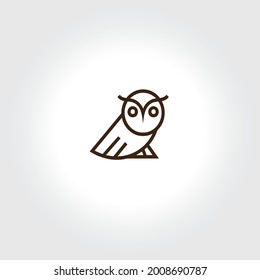 Owl bird logo icon design on white background
