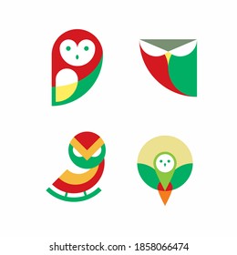 Owl bird logo icon symbol design
