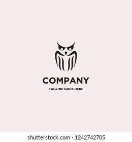 owl bird logo icon template