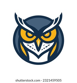 Owl bird Logo Illustration Vector Design Template