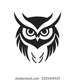 Owl bird Logo Illustration Vector Design Template