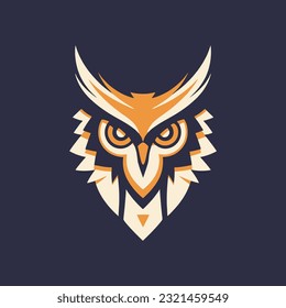 Owl bird Logo Illustration Vector Design Template