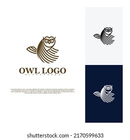 Ilustración vectorial de la línea del logotipo de ave lechera. diseño de logotipo moderno