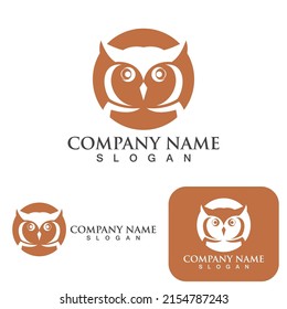 Owl bird logo and symbol vector