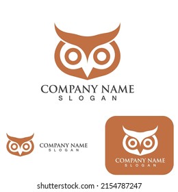 Owl bird logo and symbol vector