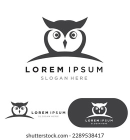 Owl bird logo and symbol vector