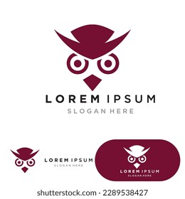 Owl bird logo and symbol vector