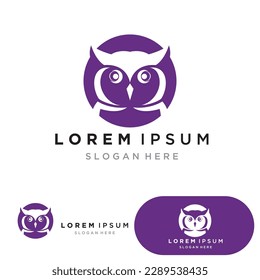 Owl bird logo and symbol vector