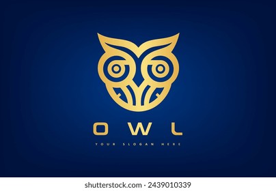 Owl bird logo vector. Animal design.