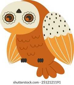 Owl Bird Looking Vector Illustration