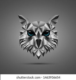 Owl bird low poly design