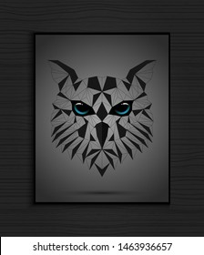 Owl bird low poly design