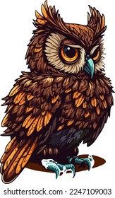 Owl bird mascot design - Owl vector design