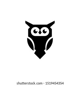 owl bird mascot logo icon vector illustration isolated on white background