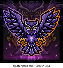 Owl bird mascot.esport logo design