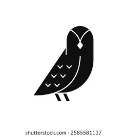 Owl Bird Silhouette Icon Design Illustration