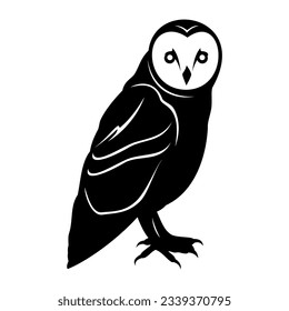 Owl Bird Silhouette. Vector image
