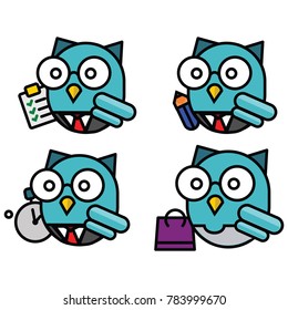 Owl Bird Vector Character