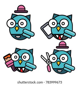 Owl Bird Vector Character