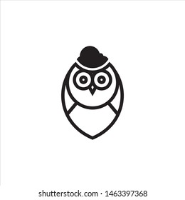 Owl bird vector logo design, owl vector icon