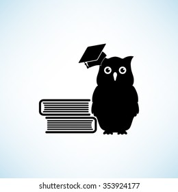 Owl -  black vector icon