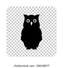 Owl  - black vector icon