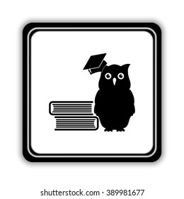 Owl  - black vector icon