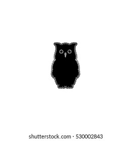 Owl  - black vector icon