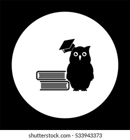 Owl  - black vector icon