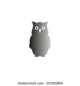 Owl - black vector  icon