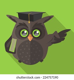 Owl with book