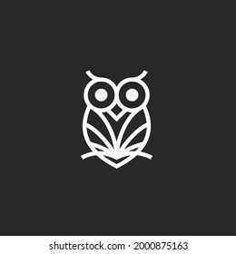 abstraktes Buchlogo. Eule-Symbol