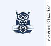Owl book logo for sale.