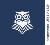 Owl book logo for sale.