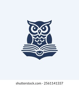 Owl book logo for sale.