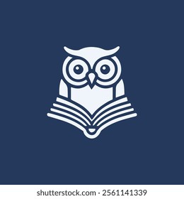 Owl book logo for sale.