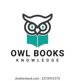 Owl Books Logo Design Acknowledge Wisdom Logotype