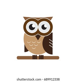 Owl brown vector