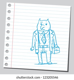 Owl businessman
