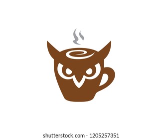 Owl Cafe Logo Template Design Vector, Emblem, Concept Design, Creative Symbol, Icon