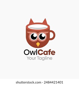 Owl Cafe Logo Vector Template Design. Good for Business, Start up, Agency, and Organization