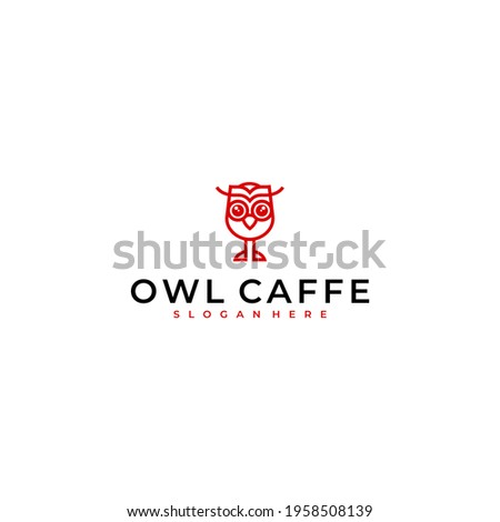 Owl Caffe Logo icon design.eps