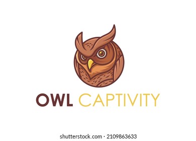 Owl Captivity vector logo circle