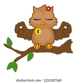 Owl Cartoon Cute Chibi Mascot Character