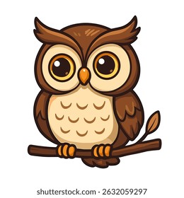 Owl Cartoon Cute Owl Mascot Illustrations